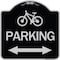 Signmission Bicycle Parking W/ Bidirectional Arrow Heavy-Gauge Aluminum Sign, 18" x 18", BS-1818-24314 A-DES-BS-1818-24314 - alternate 1